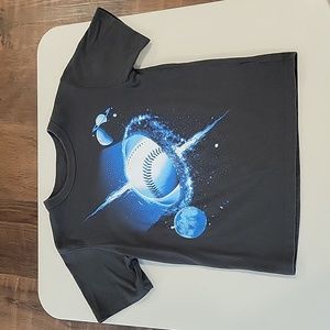 Space Baseball T-shirt | Boys' 5/6 | 100% Cotton